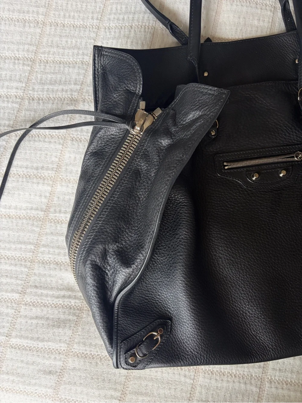 Balenciaga Papier B4 Zip Around Classic Studs Bag Leather